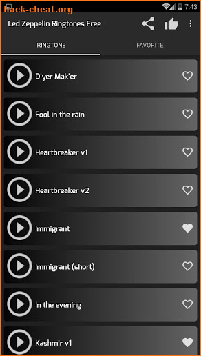 Led Zeppelin Ringtones Free screenshot
