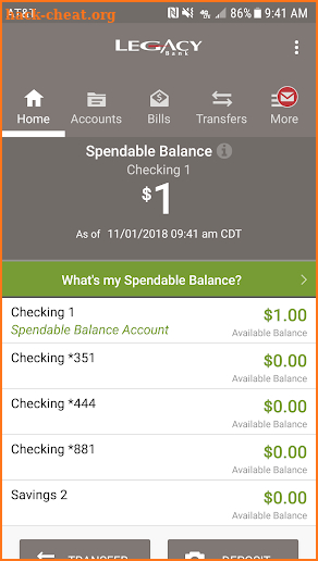 Legacy Bank Mobile screenshot