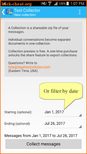 Legal Text Collector screenshot