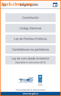 Legislación Electoral screenshot