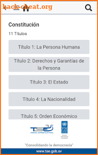 Legislación Electoral screenshot