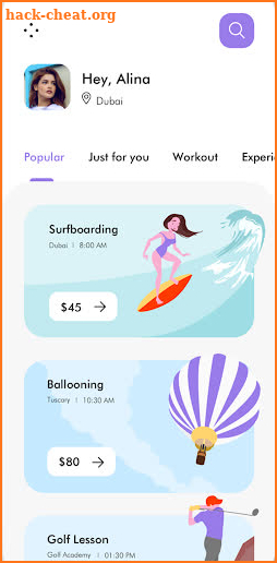 Leisure Sports App screenshot