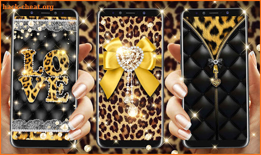 Leopard Print - Diamond Zipper Theme screenshot