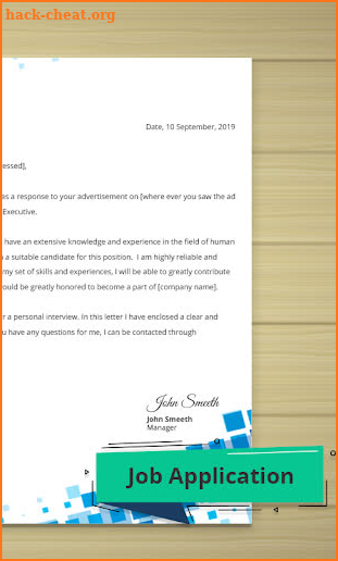 Letter Writing Templates screenshot