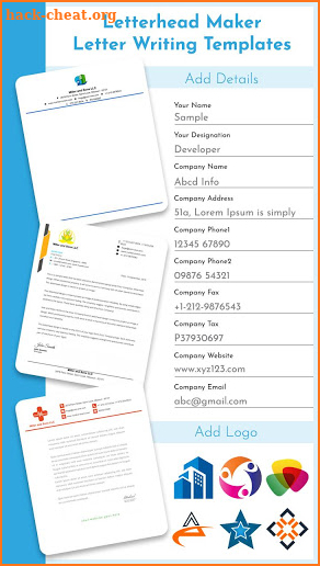 Letterhead Maker - Letter Writing Templates screenshot