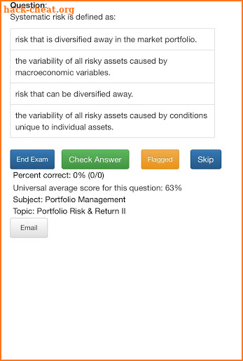 Level I CFA® Exam TestBank screenshot