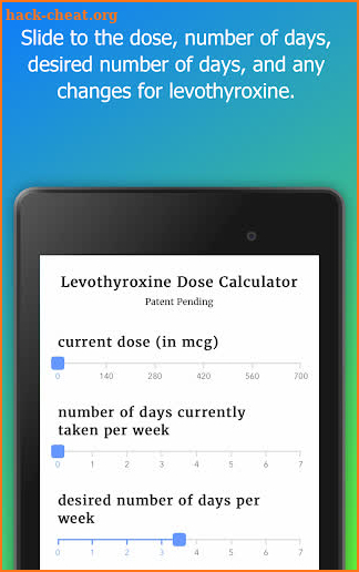 Levothyroxine Dose Calculator (Ad free) screenshot