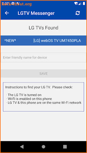 LGTVMessenger - Message LGTV's screenshot