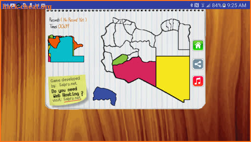 Libya Map Puzzle Game screenshot