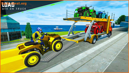 Light ATV Quad Bike Transport Truck Transport Game screenshot