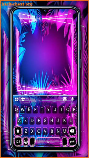 Light Neon Keyboard Background screenshot