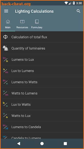 Lighting Calculations PRO Key screenshot