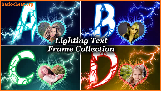 Lighting Text Frames Photo Editor screenshot