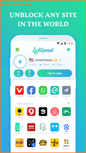 Lightspeed VPN - Free & Fast VPN screenshot