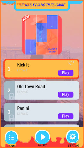 LIL NAS X Old Town Road Piano Tiles Game screenshot