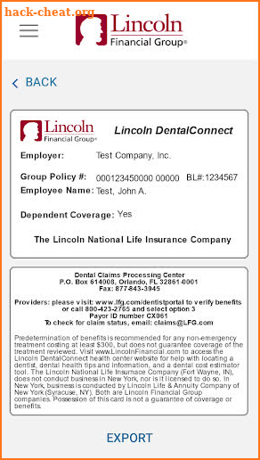 Lincoln Dental screenshot