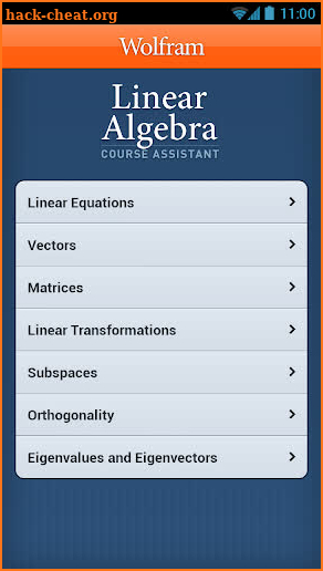 Linear Algebra Course App screenshot