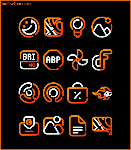 LineBula Orange - Icon Pack screenshot