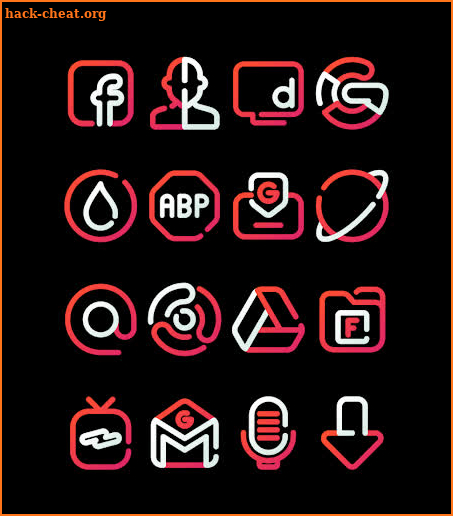 LineBula Red - Icon Pack screenshot