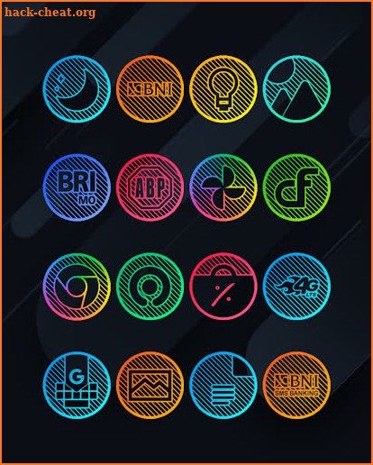 Lines Circle - Neon Icon Pack screenshot