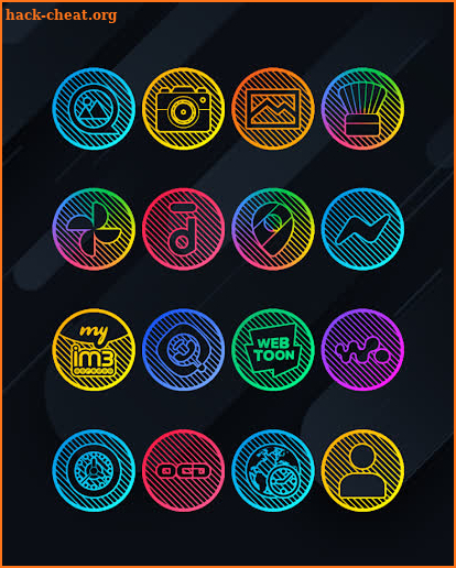 Lines Circle - Neon Icon Pack screenshot