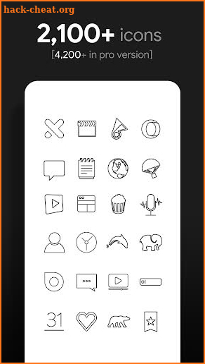 Lines Dark - Black Icons (Free Version) screenshot