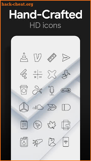 Lines Dark - Black Icons (Free Version) screenshot