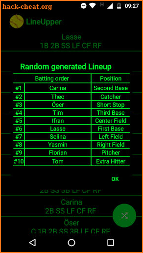 LineUpper - Lineup Generator Softball | Baseball screenshot