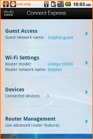 Linksys Connect screenshot