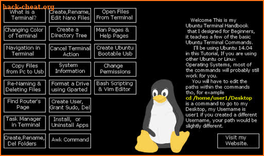 Linux Terminal Handbook screenshot