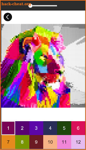 Lion Color By Number: Animals Pixel Art screenshot