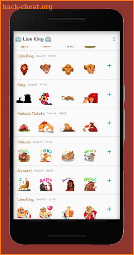 Lion King Stickers for WhatsApp screenshot
