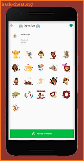 Lion King Stickers for WhatsApp screenshot