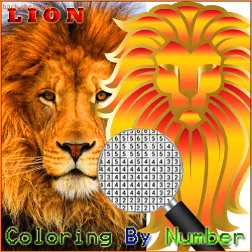 Lion Pixel Art Coloring By Number screenshot