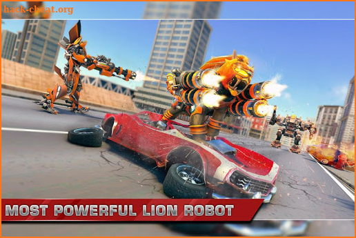 Lion Robot Car Transforming Games: Robot Shooting screenshot