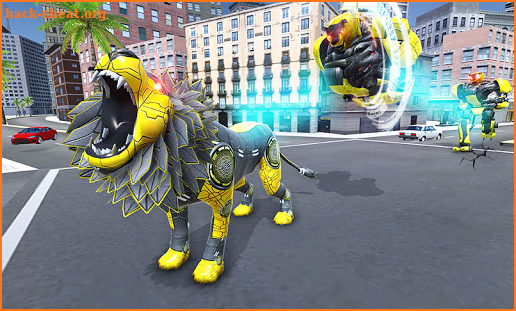 Lion Robot Transform War Light Bike Shooting Games screenshot