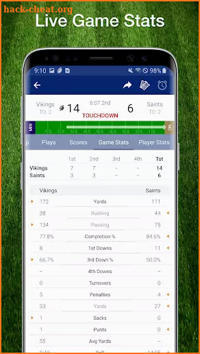 Lions Football: Live Scores, Stats, Plays, & Games screenshot