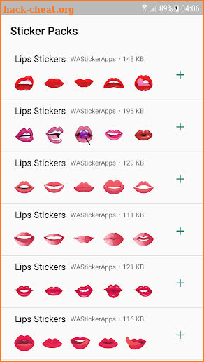 Lips Sticker Packs for WhatsApp - WAStickerApps screenshot