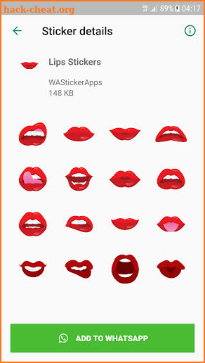 Lips Sticker Packs for WhatsApp - WAStickerApps screenshot