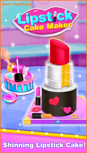 Lipstick Cake Baking Salon-Girl Makeup Comfy Cakes screenshot