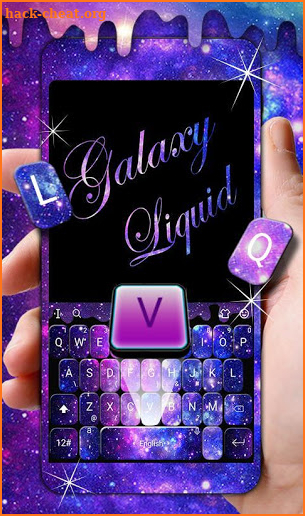 Liquid Galaxy Droplets Keyboard Theme screenshot