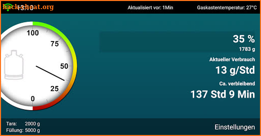 LiquidLevel Gasfüllstandsanzeige screenshot