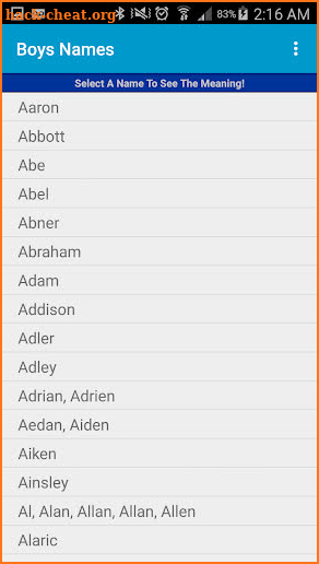 List Of Baby Names (PRO) screenshot