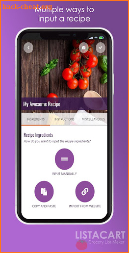 Listacart: Grocery Shopping List & Recipe Saver screenshot