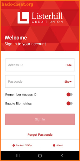 Listerhill Credit Union screenshot