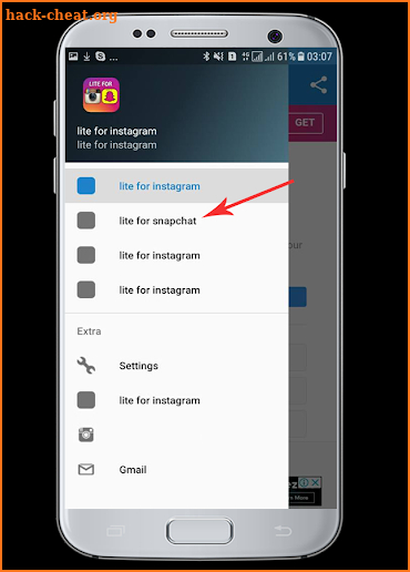 lite for instagram & Snapchat screenshot
