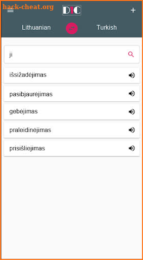 Lithuanian - Turkish Dictionary (Dic1) screenshot
