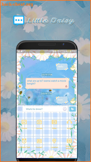 Little daisy skin for Next SMS screenshot