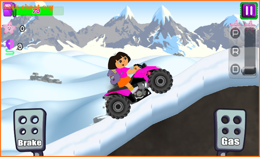 Little Dora ATV Hill Racing - dora games free screenshot