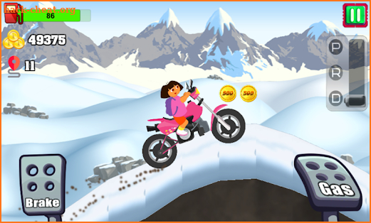 Little Dora Moto Hill Racing - Climbing Mountains screenshot